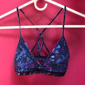 iviva purple and blue print bra